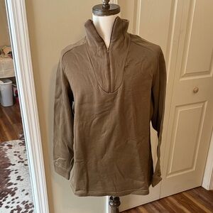 Men's Classic Tan Zip-Up Sweater